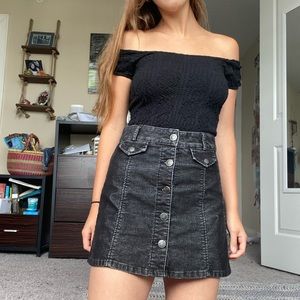 Black Jean Skirt
